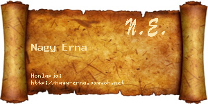 Nagy Erna névjegykártya