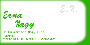 erna nagy business card